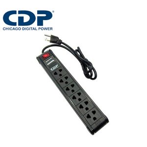 SUPRESOR DE PICOS CDP R-SS6I 6 TOMAS BLACK 220V DESDE
