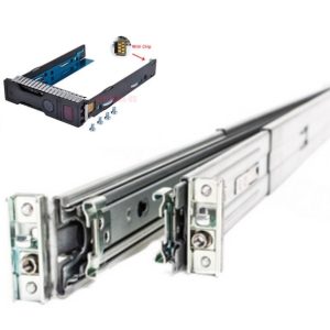 Bandeja Caddy de discos duros y rieles  para Servidores  marcas: HP, Dell y Lenovo. DESDE.